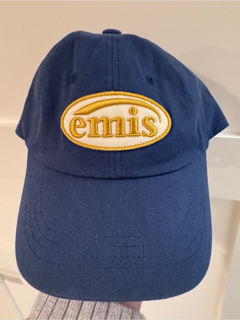 Navy and Gold Logo Emis Baseball Cap by